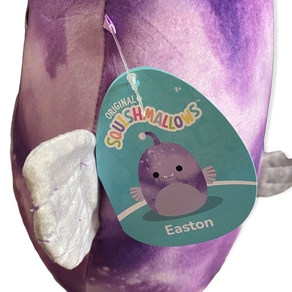 Squishmallows 11” EASTON The Anglerfish Purple Tie Dye Plush Tik Tok Famous NEW - Picture 3 of 4